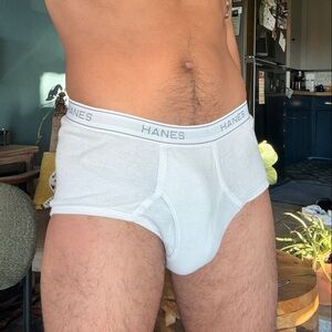 Hanes Men's Classic white Briefs